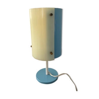 Vintage lamp 50s-60s metal sky blue and plexiglass