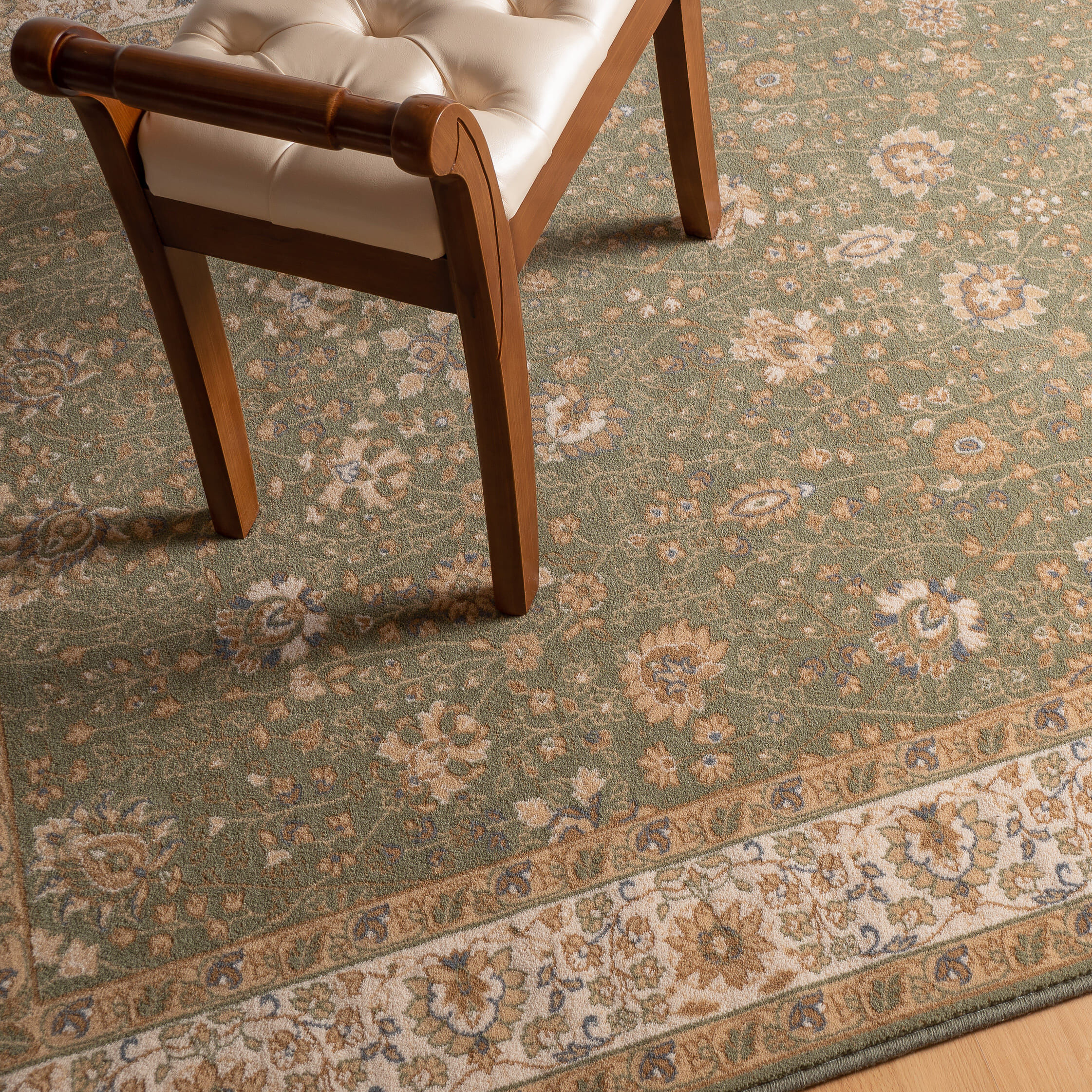 Tapis oriental vert 200x300 cm en laine