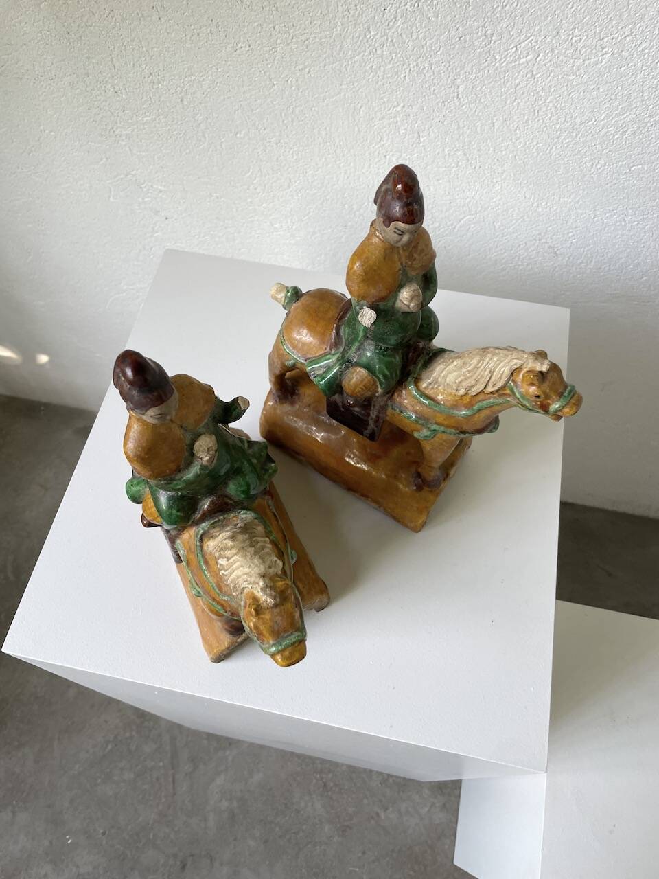 Ming period terracotta equestrian ridge tile