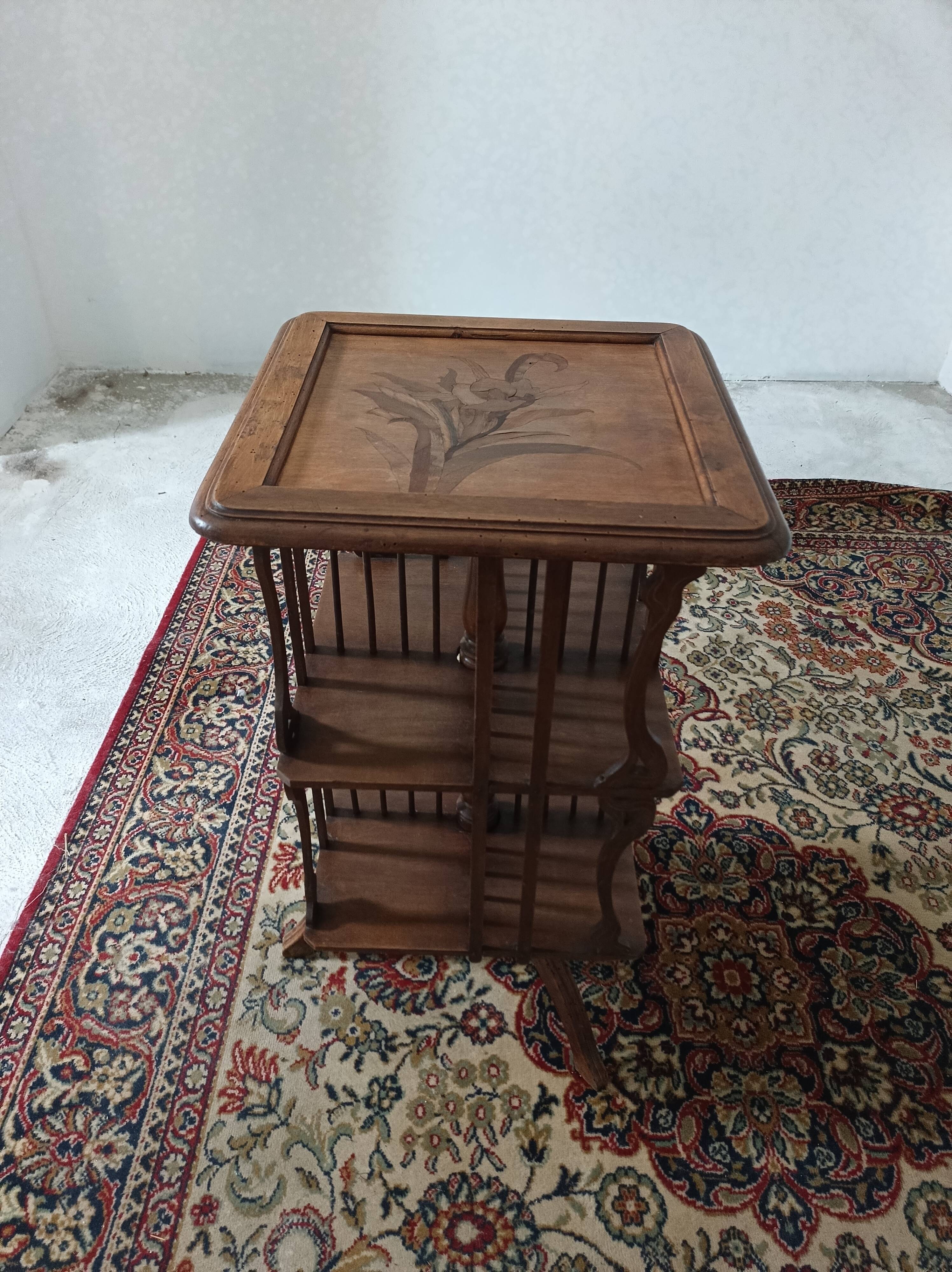 Art Nouveau style revolving bookcase