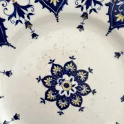 3 flat plates made of ironstone "Cluny" Sarreguemines