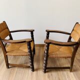 Pair of mulched armchairs