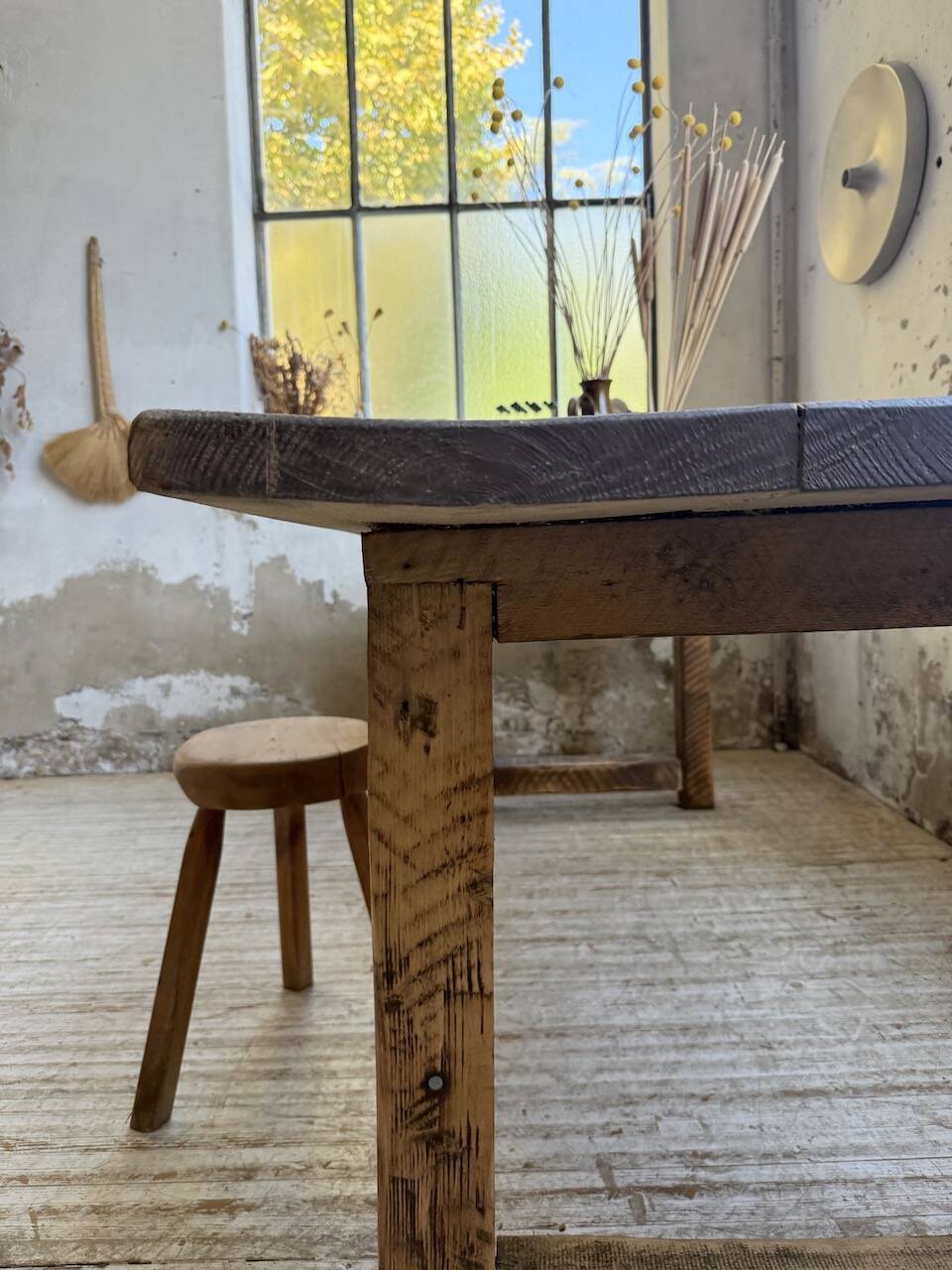 1950s pine farmhouse table 220cm