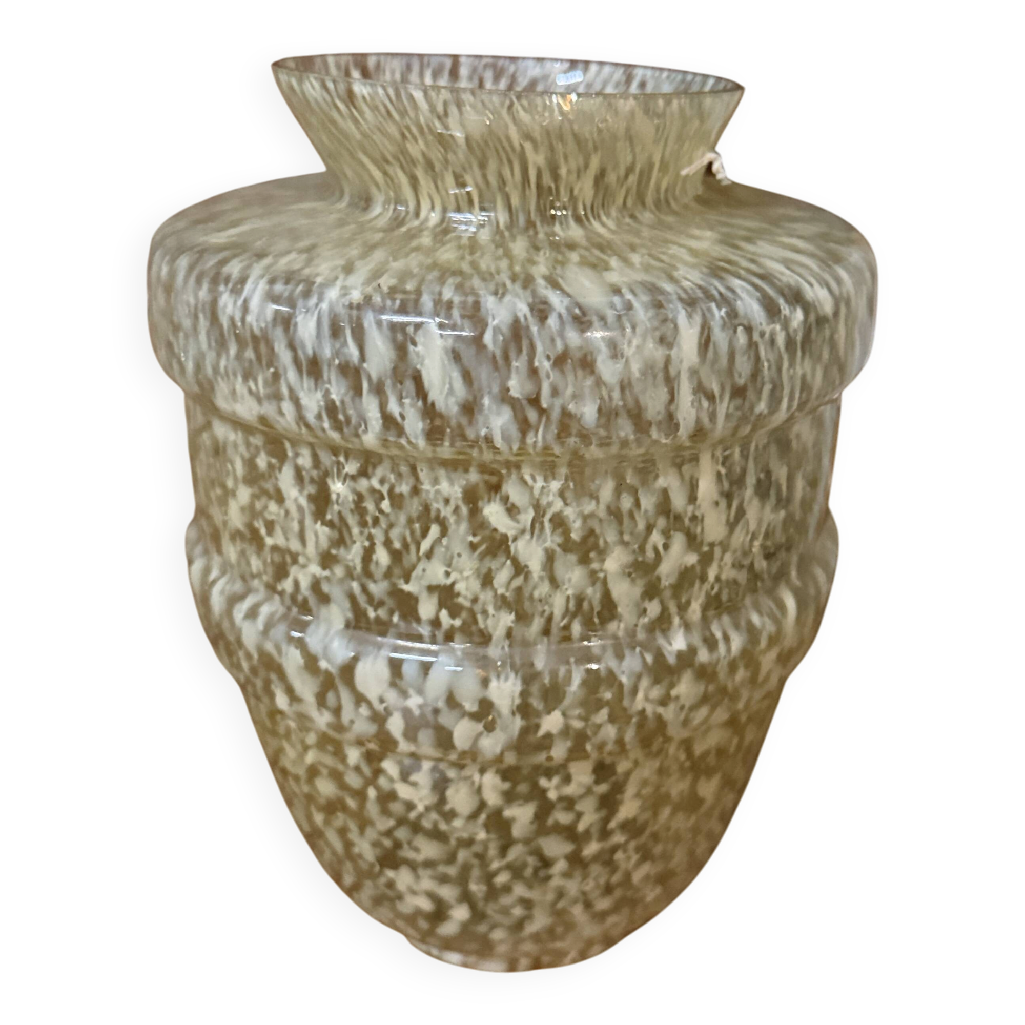 Vase Art déco en verre moucheté