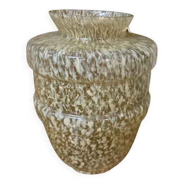Art Deco vase in speckled glass