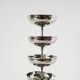 Set of 6 stainless steel bowls with fine feet, Design, 1970