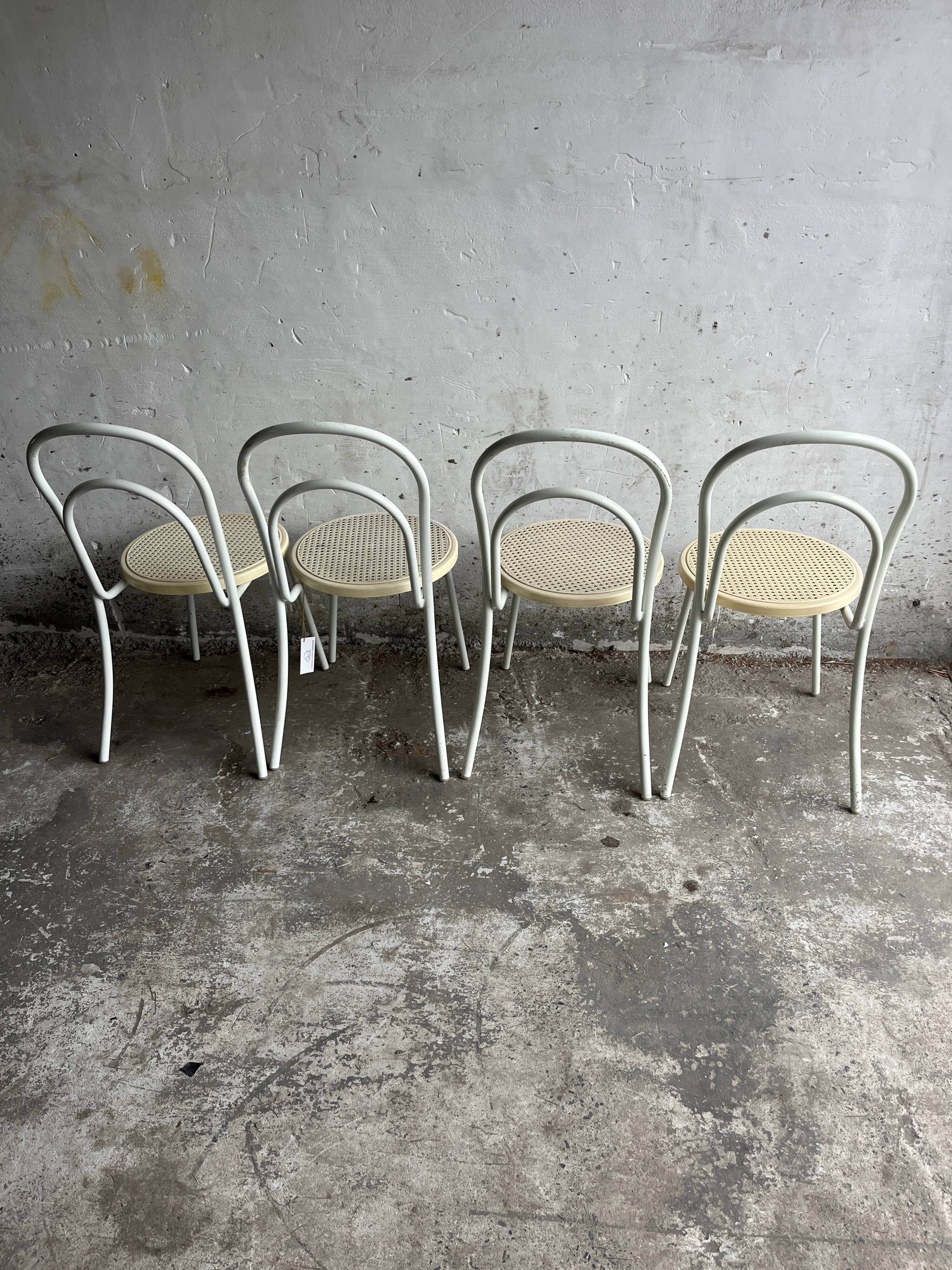 Vintage metal and plastic chairs, set of 4
