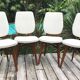 4 chaises en teck design 1960