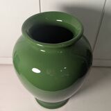 Green ceramic vase