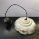 Suspension ancienne lumapel bakélite blanc avec décor fleurs années 70 vintage