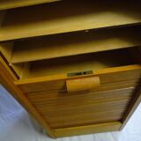 Vintage sliding curtain binder cabinet 60s