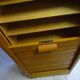 Vintage sliding curtain binder cabinet 60s