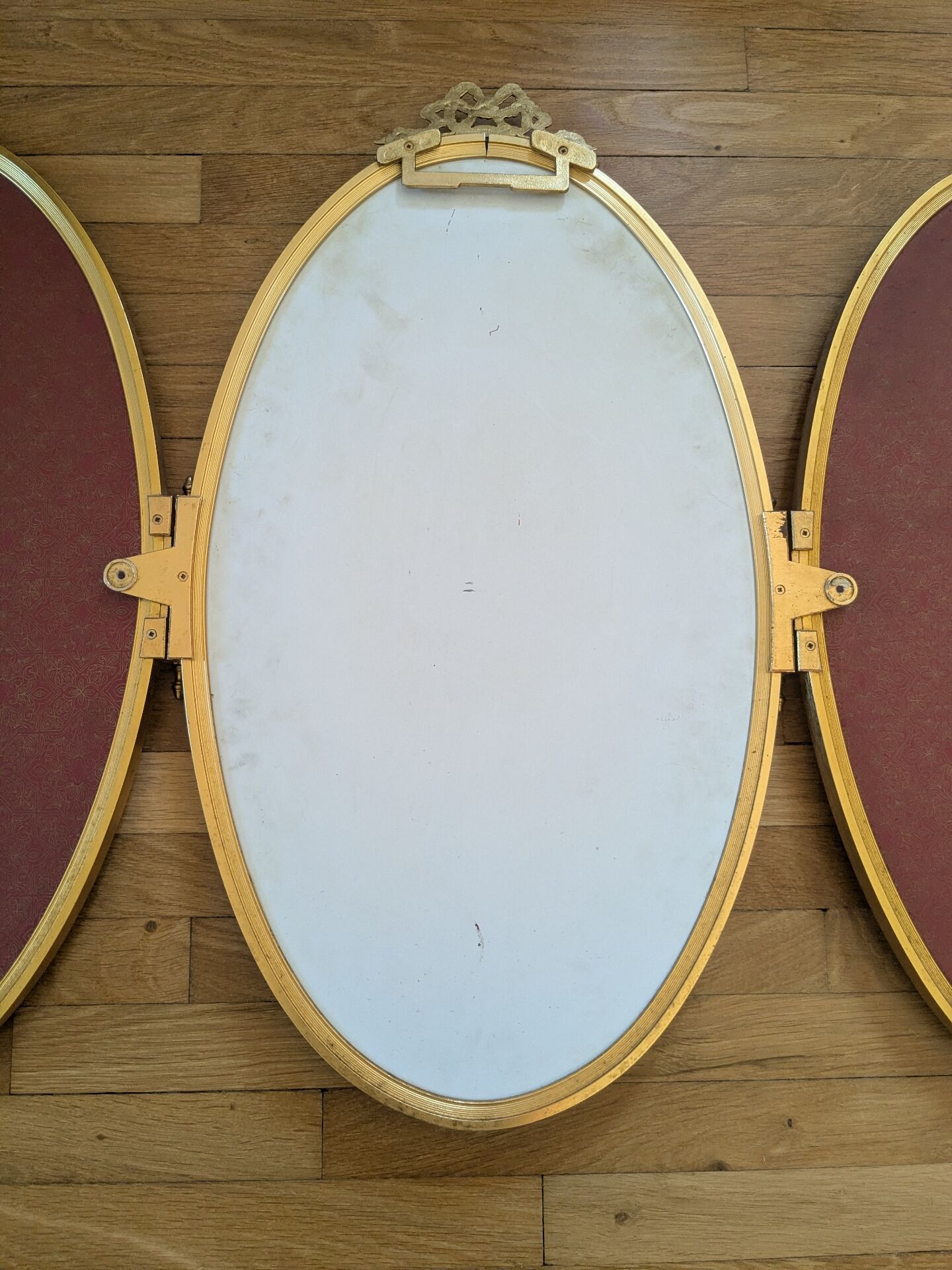 Louis XV style triptych mirror