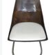 Pair of 70s chairs, smoked plexiglass and chrome legs