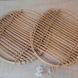Wicker rattan pencil tray