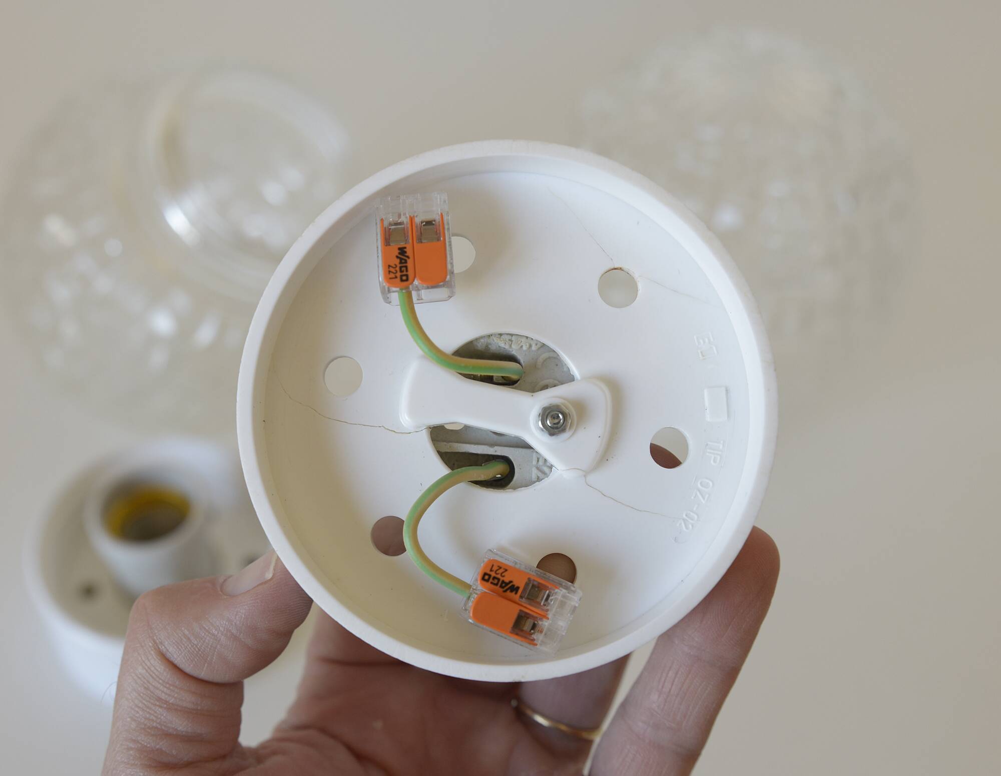 Pair of wall lamps / set of ceiling lights / mid-century flush mount lighting / vintage sconce lamps