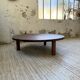 Table basse ronde tripode années 50