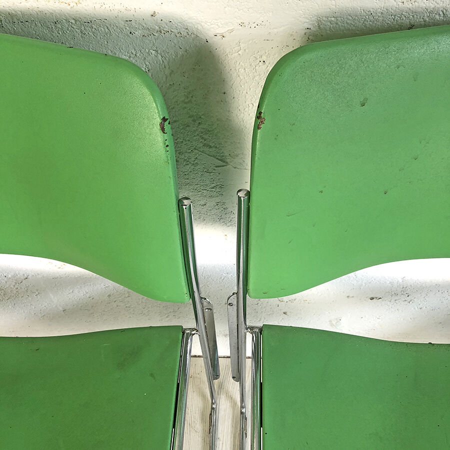 4 Green chairs 40/4 by David Rowland