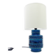 Blue Bitossi lamp Aldo Londi, Italy 1960