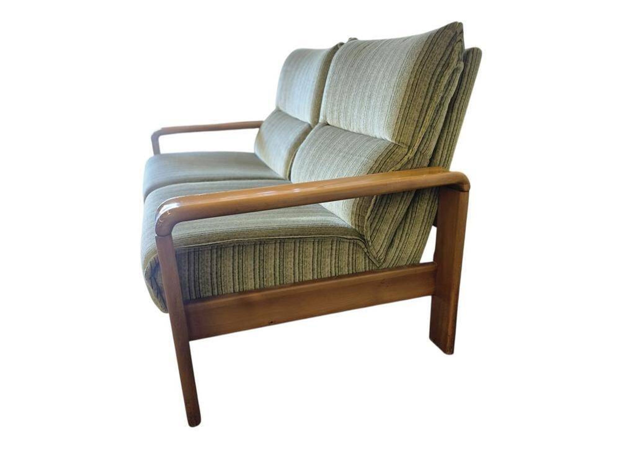 Vintage soft green two-seater sofa / sofa / armchair