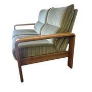 Vintage soft green two-seater sofa / sofa / armchair