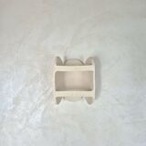 Mocha enamelled stoneware wall light (small model).