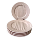 Set of 5 villeroy & boch pink asparagus plates in 50-60s