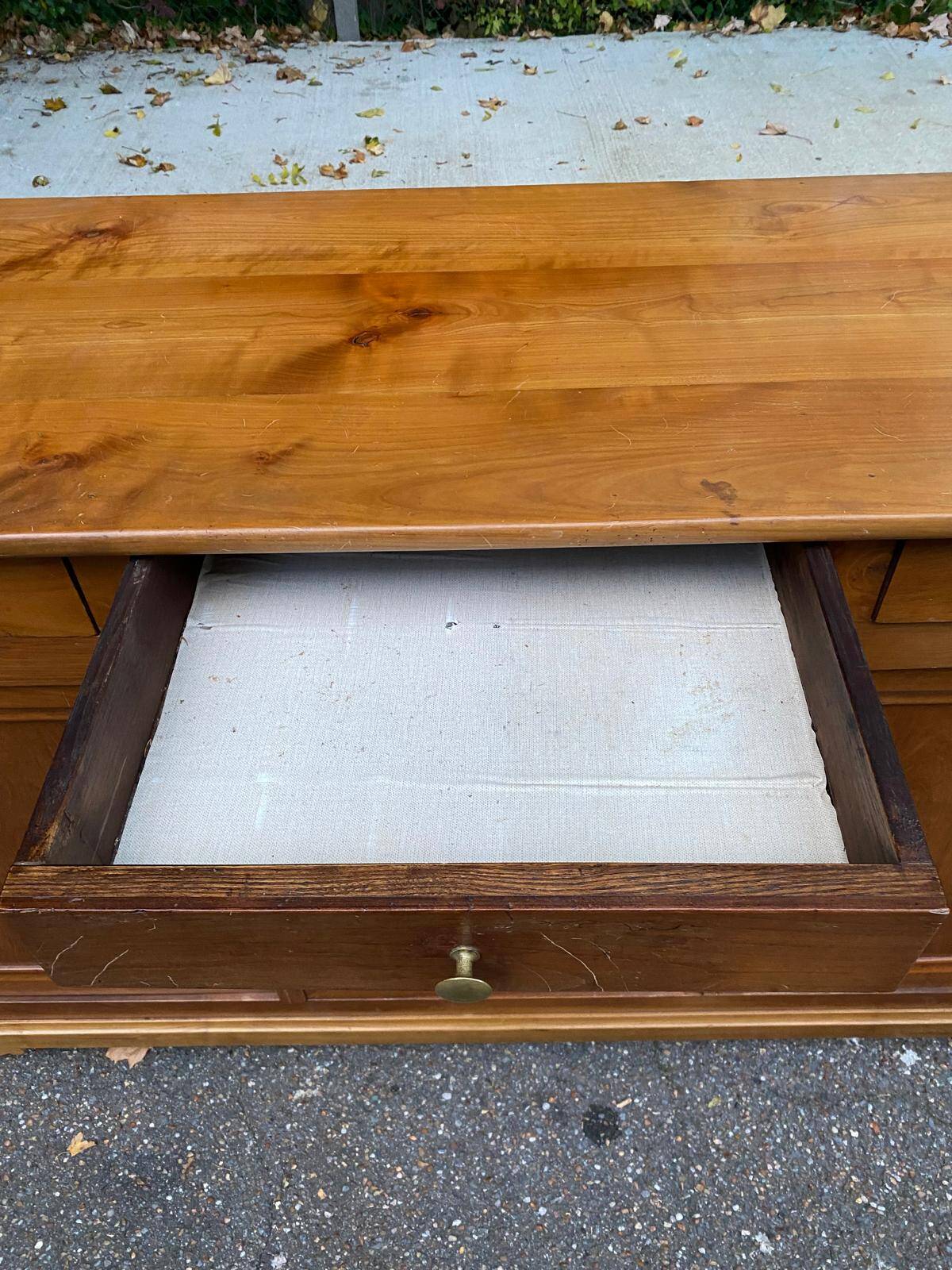19th century Louis Philippe solid oak sideboard 175cm