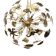 Mid-Century Sputnik Chandelier with Brass and Gold Metal Frame