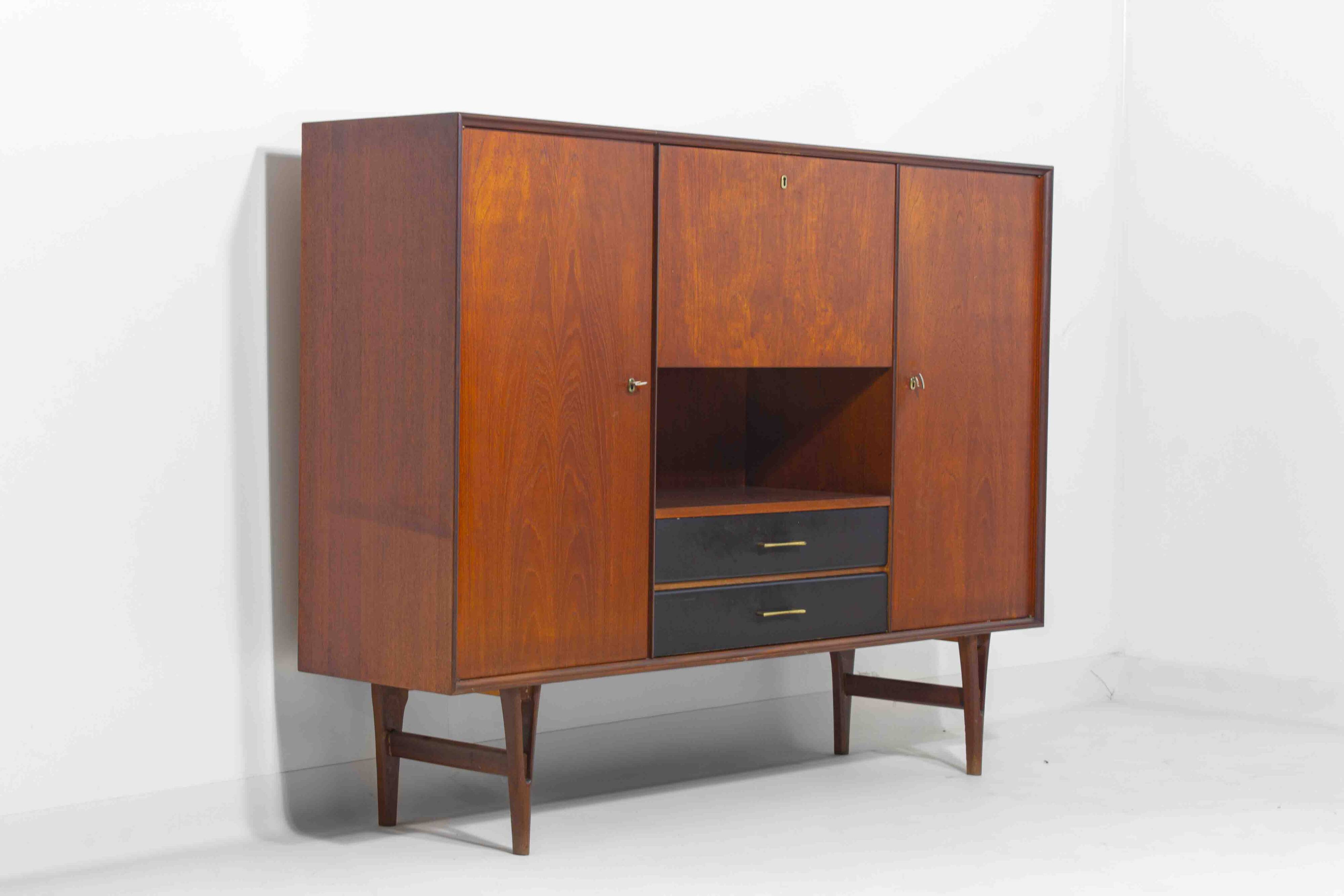 Mid-century highboard by Van Pelt, Belgium 1960s