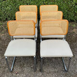 Series of 6 chairs Marcel Breuer Cesca B32