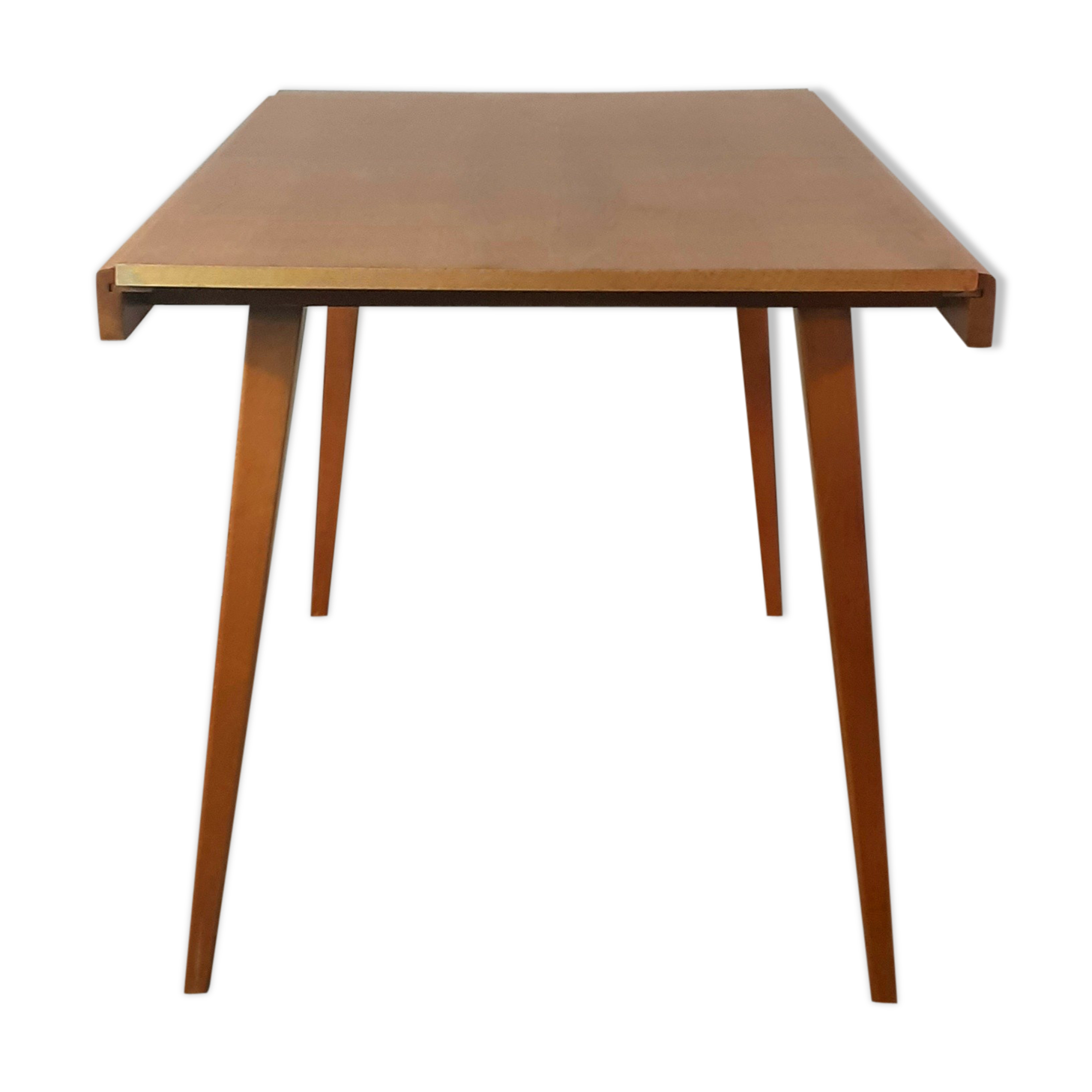 Extendable table in Beech Frantisek Jiràk by Tatra, Vintage Czechoslovak 1950s
