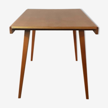 Extendable table in Beech Frantisek Jiràk by Tatra, Vintage Czechoslovak 1950s