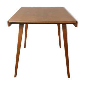 Extendable table in Beech Frantisek Jiràk by Tatra, Vintage Czechoslovak 1950s