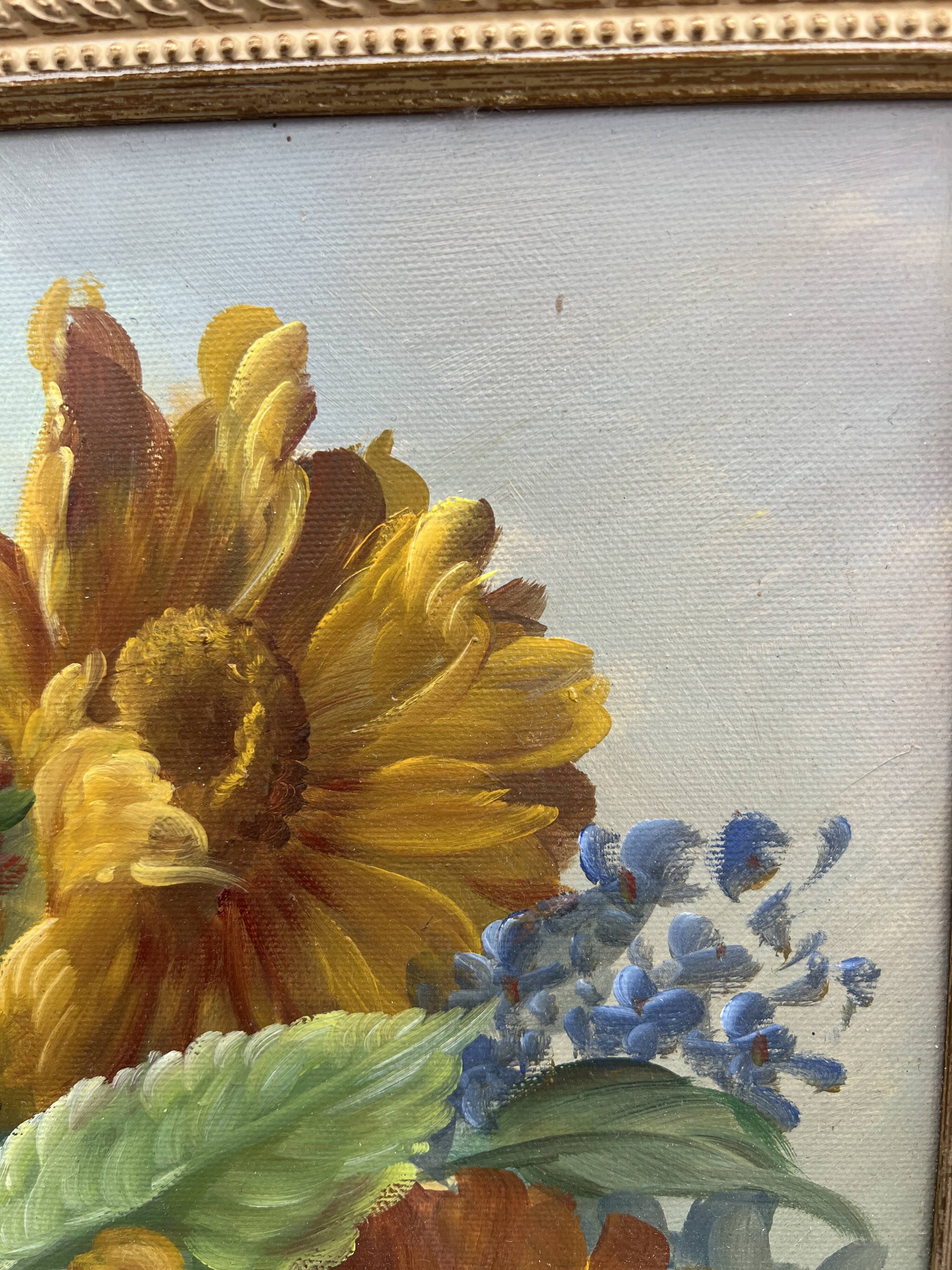 Painting Bouquets of Flowers on Entablature