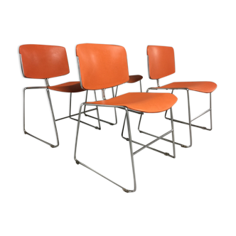 Vintage chairs by Max-Stacker Steelcase edition of the 1970s