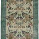 Vintage Turkish Carpet Floral Beige Green 194 x 109 cm