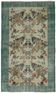 Vintage Turkish Carpet Floral Beige Green 194 x 109 cm