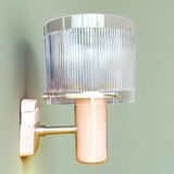 Portuguese mid century modern pink wall sconce light