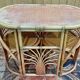 Bamboo and rattan living room set, 1 table and 2 chairs - 70s