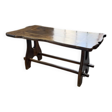 Dining table in solid olive wood Maison Skela 1960
