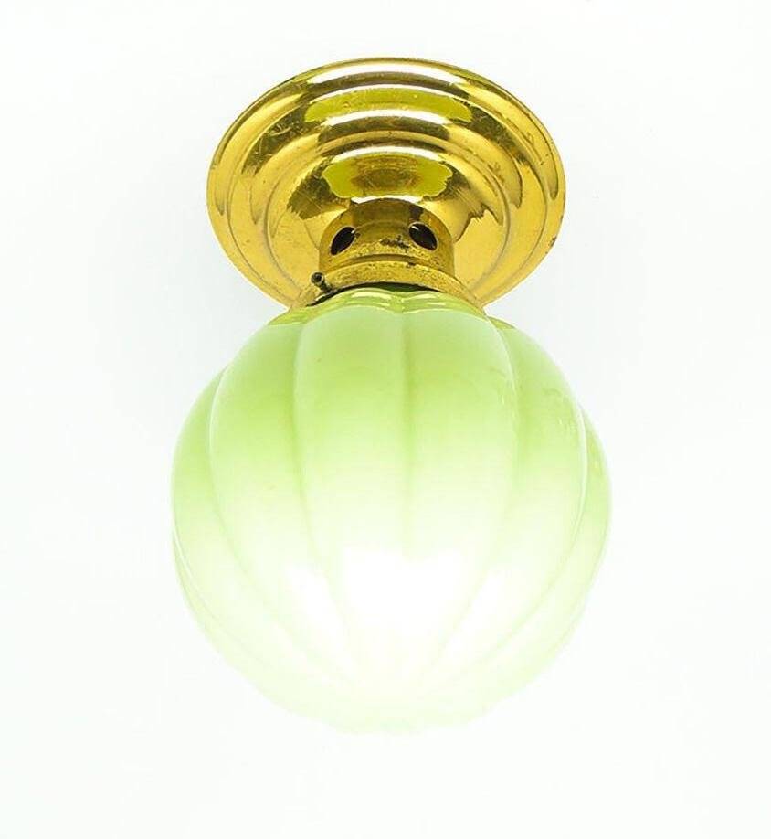 Art Deco brass and glass ceiling lamp, Germany, 1930s