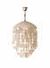 Grand lustre vintage en nacre de capiz, luminaire ancien