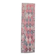 1960s Vintage Turkish Hand-Knotted Retro Runner 87x311