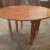 Six-legged round table in cherry wood from the late 19th century