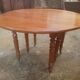 Six-legged round table in cherry wood from the late 19th century