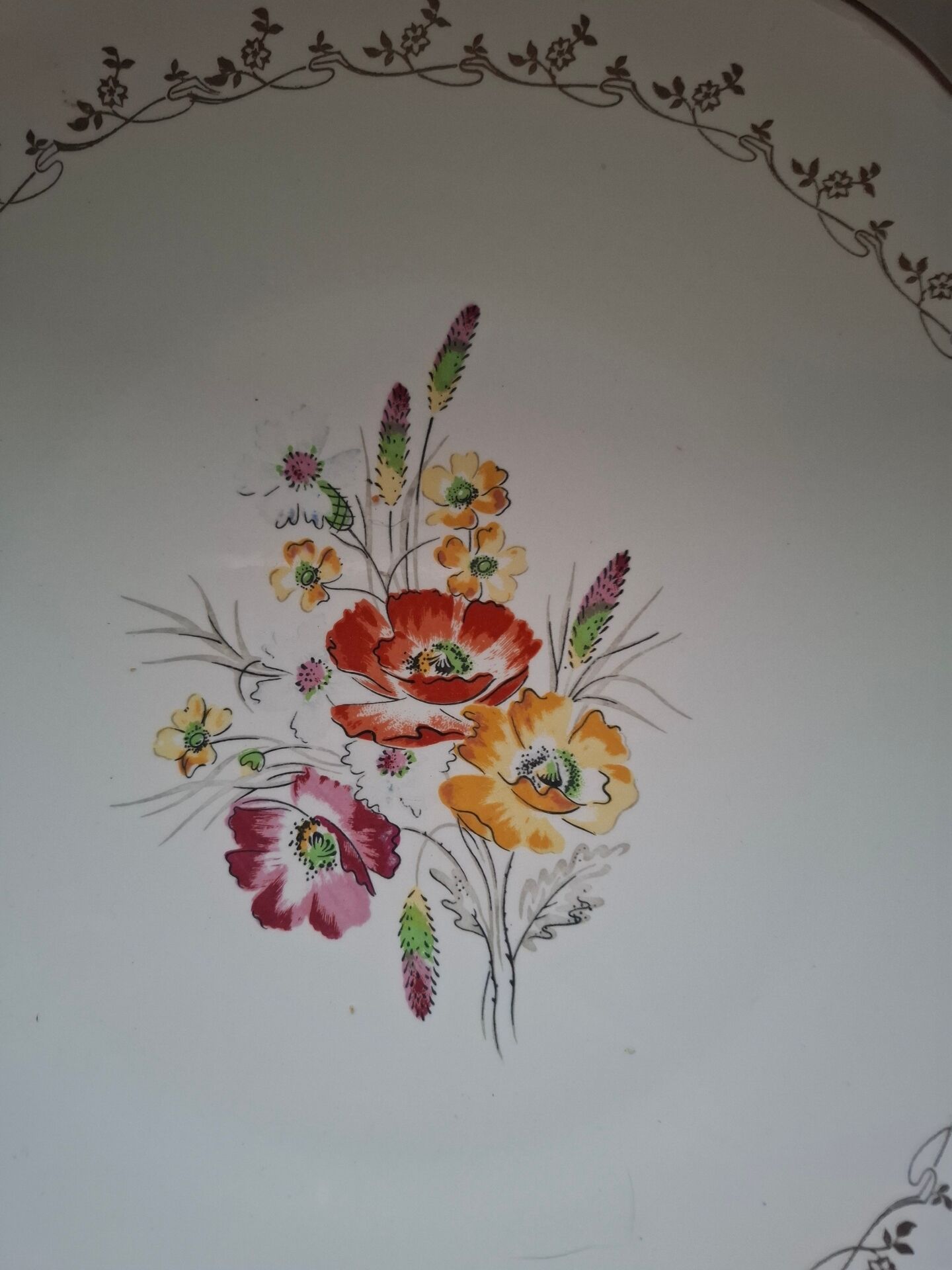 Plat ancien porcelain digoinet sarreguemine
