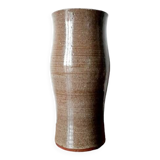 Diabolo vase in enameled stoneware signed