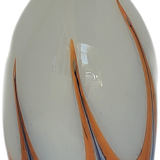 Large vintage red, white and blue Murano glass vase by Carlo Moretti, Italy, 1970s