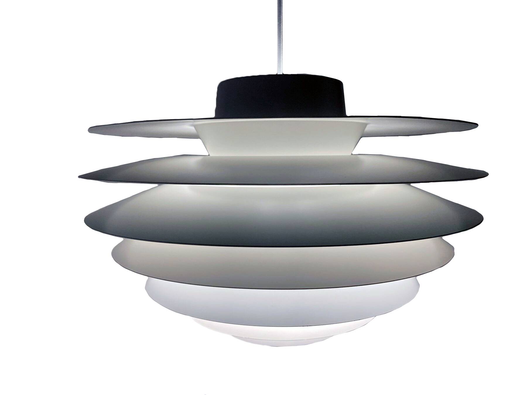 Large Vintage Scandinavian Pendant Lamp • Verona • Svend Middelboe • Nordisk Solar • 1968